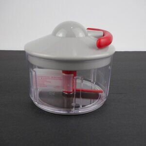 Swizzz Prozzz Food Chopper The Cutting Revolution Gray Lid with Red Pull Handle